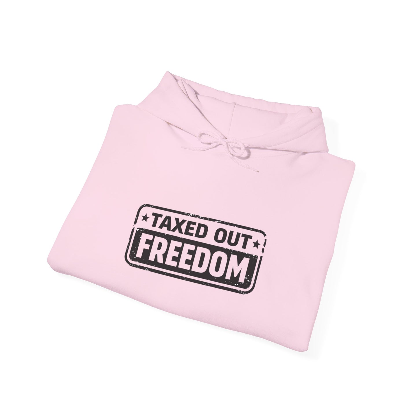 Taxed Out Freedom Hoodie — Vintage Stamp Logo Pullover