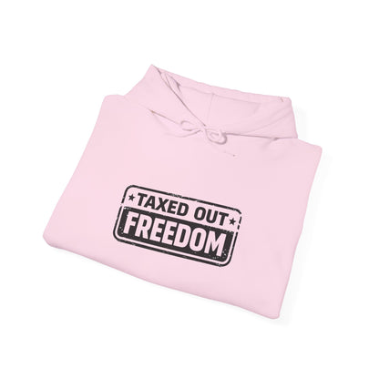 Taxed Out Freedom Hoodie — Vintage Stamp Logo Pullover