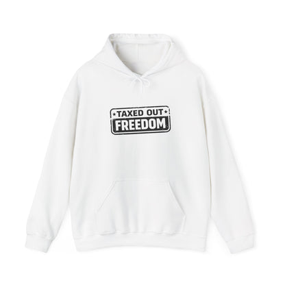 Taxed Out Freedom Hoodie — Vintage Stamp Logo Pullover