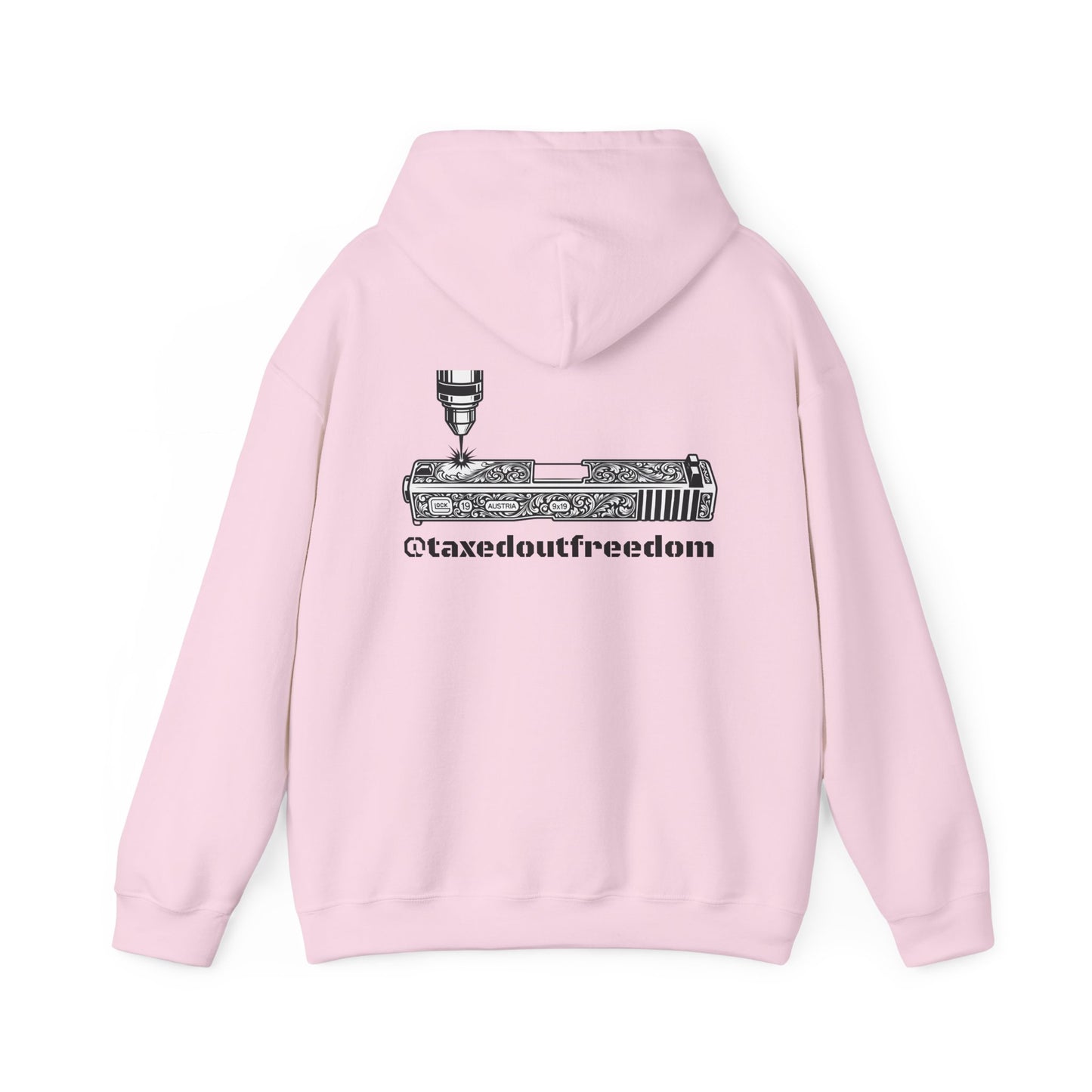 Taxed Out Freedom Hoodie — Vintage Stamp Logo Pullover