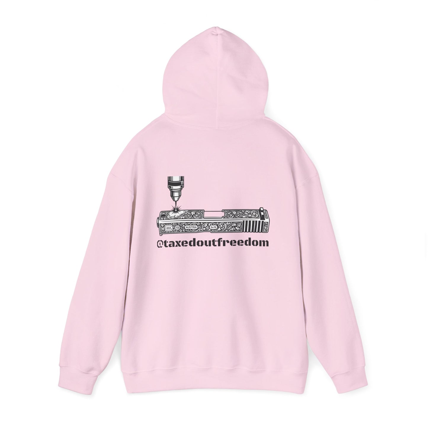 Taxed Out Freedom Hoodie — Vintage Stamp Logo Pullover