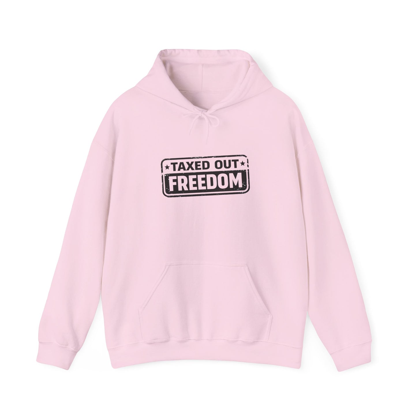 Taxed Out Freedom Hoodie — Vintage Stamp Logo Pullover