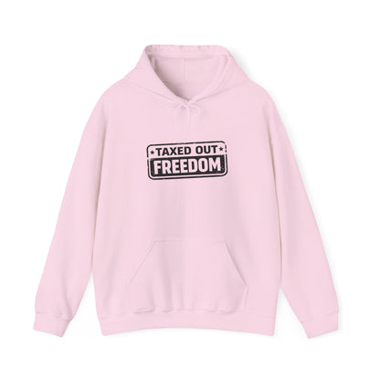Taxed Out Freedom Hoodie — Vintage Stamp Logo Pullover