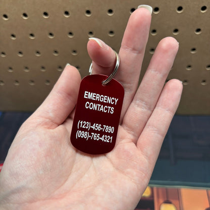 Medical Alert ID Tag