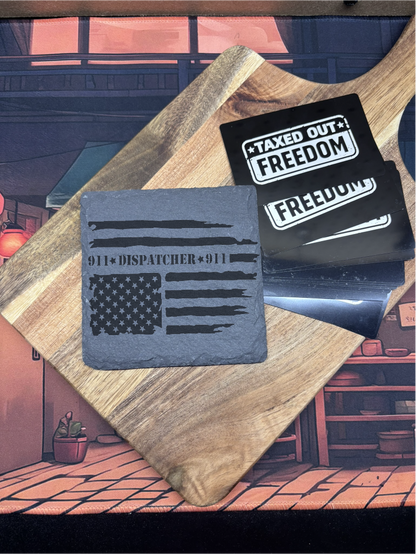 The Dispatcher Slate Coasters