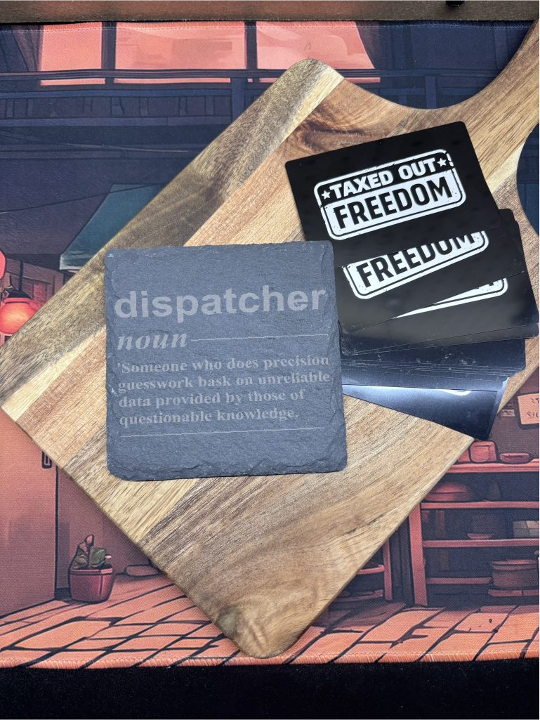 The Dispatcher Slate Coasters