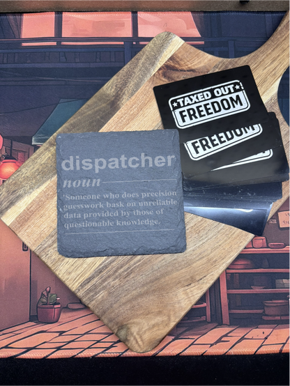 The Dispatcher Slate Coasters