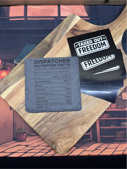 The Dispatcher Slate Coasters