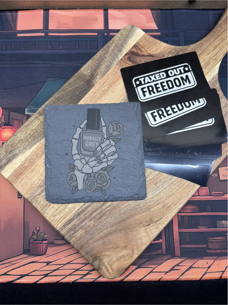 Dark Romance Reader Slate Coasters