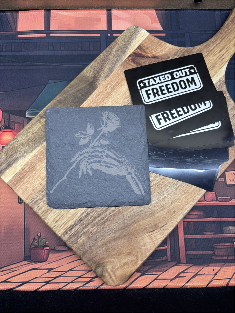 Dark Romance Reader Slate Coasters