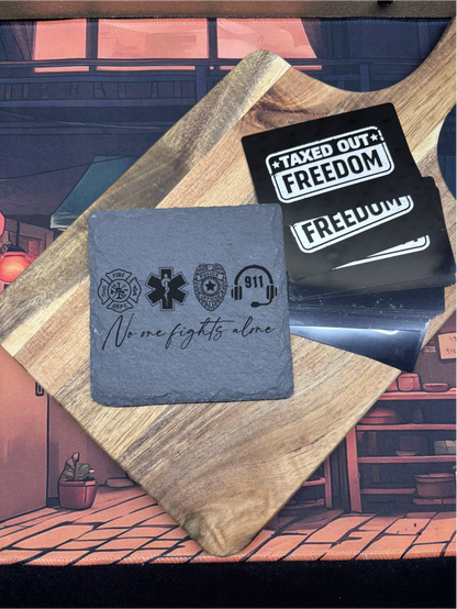 The First Responder Slate Coasters