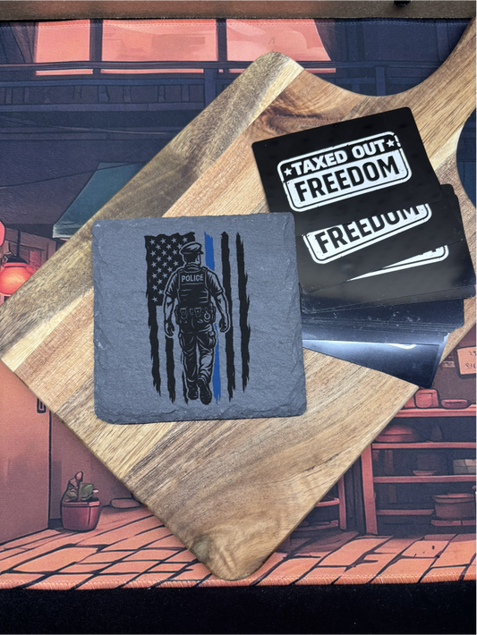 The Officer Slate Coasters